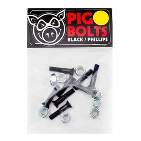 Mounted Pig - Black Bolts Phillips Head (black)