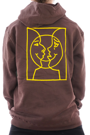 Krooked sweatshirt - Moonsmile raw (brown/yellow)