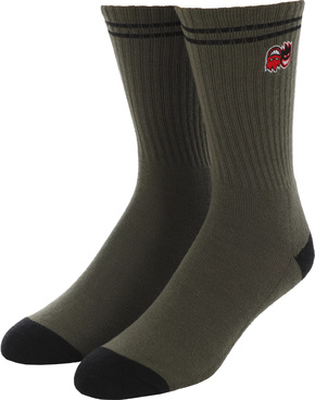 Spitfire Socks - Bighead Embroidered Stripe Swirl (Black/Red)