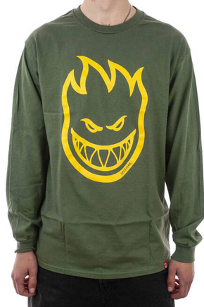 Spitfire Longsleeve - BigHead military green/gold