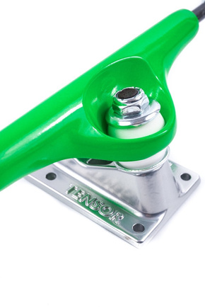 Tensor Trucks - Aluminum Mirror Safety (Green/Raw)