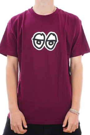 Krooked T-Shirt - Eyes (burgundy/black/white)