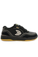 Cariuma Shoes - Uba Pro Black Suede And Mesh Silver Cloud Logo Sneaker