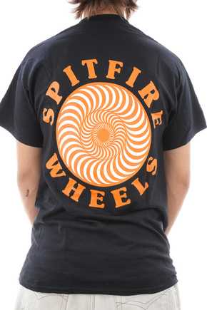 Spitfire T-Shirt - Classic 87 Swirl Fl (black/orange/white)