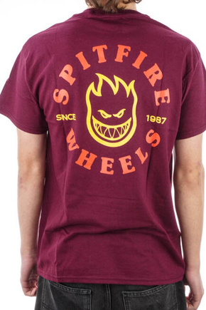 Spitfire T-Shirt - Big Head Classic (maroon/red/yellow)
