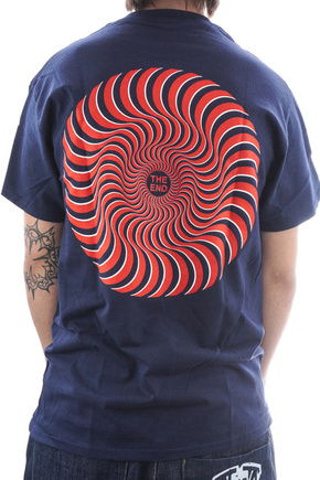 Spitfire T-Shirt - Classic Swirl Overlay navy/red/white