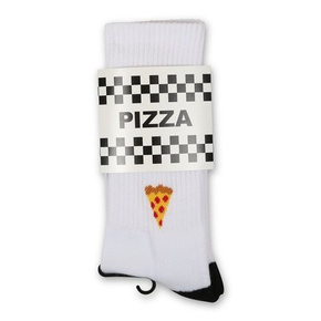 Pizza Socks - Emoji white