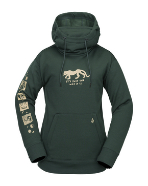 Volcom Women's Snowboard Sweatshirt - Riding Hydro Pullover (sacrab)
