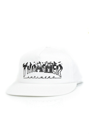 Thrasher baseball cap - Pigeon Mag Snapback (white)