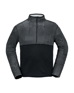 Volcom Snowboard Sweatshirt - Gridlock Mock Neck (black print)