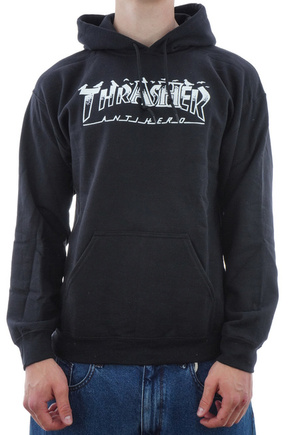 Thrasher x Antihero sweatshirt - Hood Pigeon (black)
