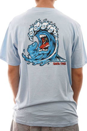 Santa Cruz T-Shirt - Screaming Wave (sky blue)