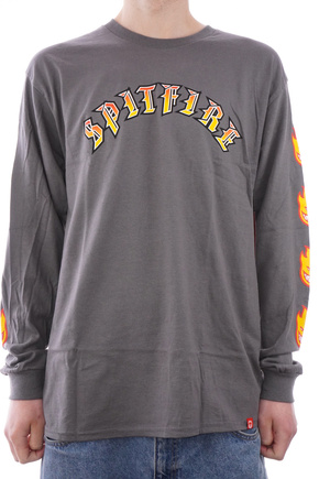 Spitfire Longsleeve - Old E Bighead (charcoal/gold/red)