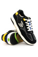 Cariuma Shoes - Skategoat C25 Pro Black Suede and Mesh Ivory Logo Yellow Sneaker