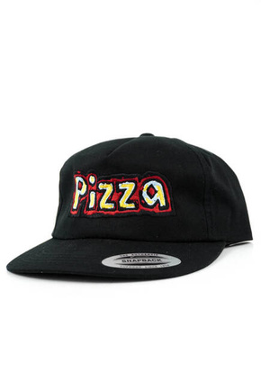 Pizza Hat - Deaf Snapback (black)