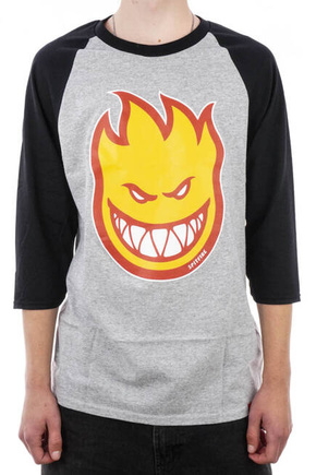 Spitfire 3/4 Longsleeve - BigHead fill sand/gold/red