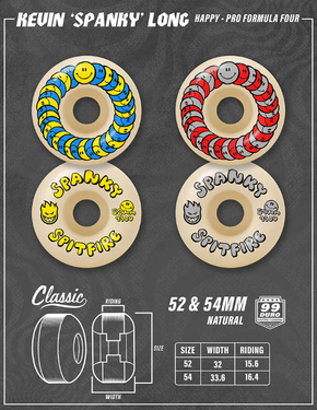 Spitfire Wheels - F4 99du Classic Spanky Happy Pro (natural)