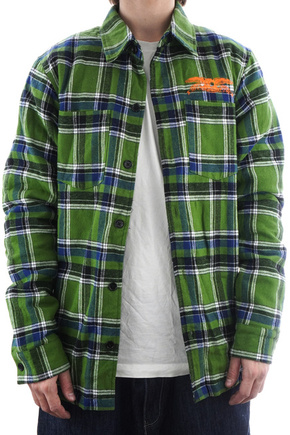Antihero Jacket - Basic Eagle Flannel (green/blue)