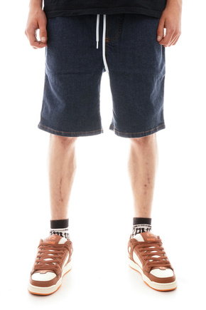 Elade shorts - patch blue denim shorts