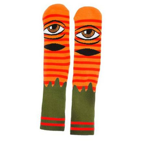 Toy Machine Socks - Sect Eye Stripe (army/orange)
