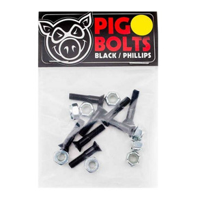 Mounted Pig - Black Bolts Phillips Head (black) 