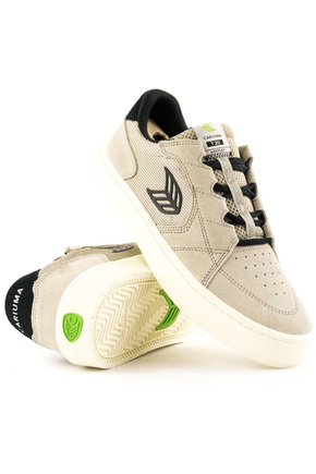 Cariuma Shoes - T20 Pro Plaza Taupe Suede and Mesh Black Logo Sneaker