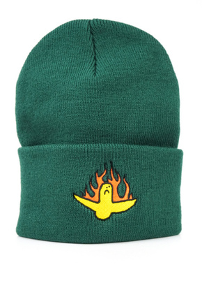 Krooked cap - Fire Bird Script (dark green)