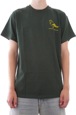 Antihero shirt - Basic Pigeon forest green /yellow