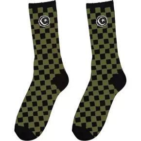 Foundation Socks - Star & Moon Checkers (black)