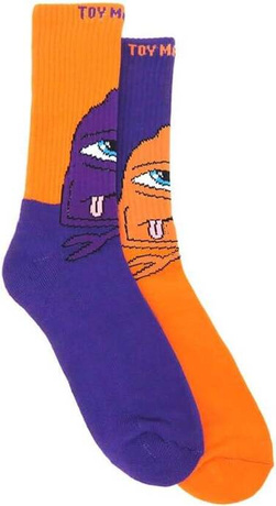 Toy Machine socks - Bored Sect (purple/orange)