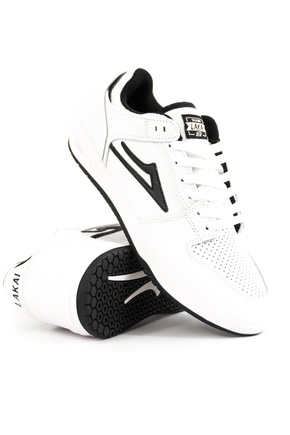 Lakai Shoes - Telford Low (white/black leather)