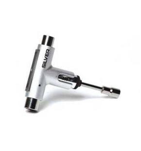 Silver Skateboard Wrench - Premium Tool - Team Silver