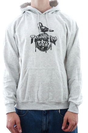 Thrasher x Antihero Sweatshirt - Hood Cover The Earth (ash)
