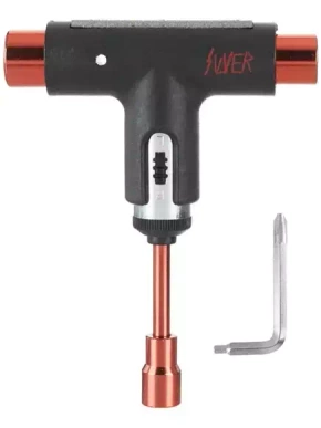 Silver x Slayer skateboard wrench (black/red)
