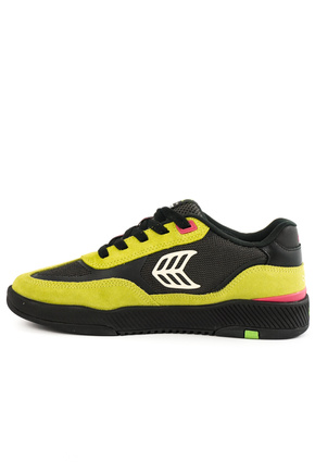 Cariuma Shoes - Skategoat C25 Pro Lime Green Suede Black Mesh Ivory Logo Pink Sneaker 