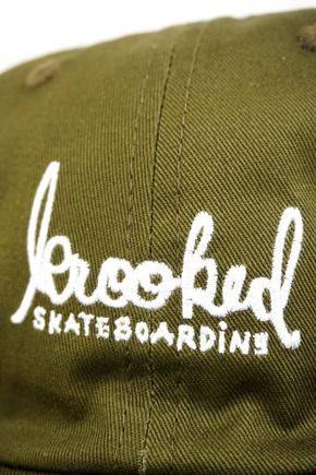Krooked baseball cap - Skript Snapback (brown/white)
