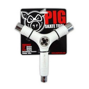 Pig White skateboard key