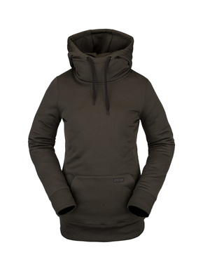 Volcom Women's Snowboard Sweatshirt - Yerba Pullover Fleece (black green)
