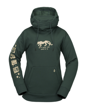 Volcom Women's Snowboard Sweatshirt - Riding Hydro Pullover (sacrab)