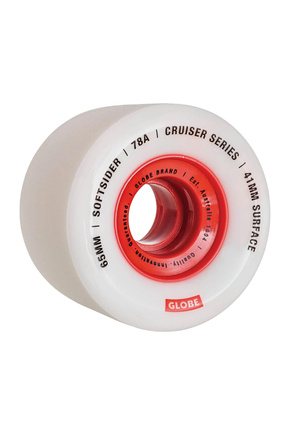 Globe Wheels - Softsider Cruiser Wheel (white/red)