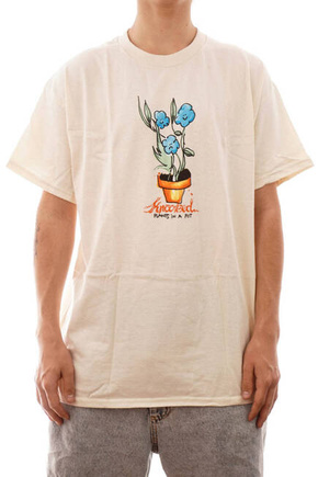 Krooked T-Shirt - Blue Flowers Natural