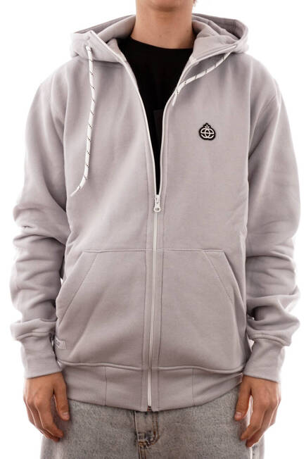 Bluza Elade - Zip hoodie icon mini logo light grey