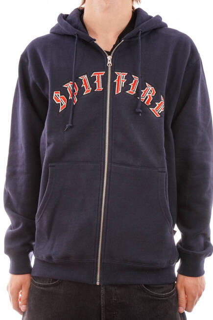 Bluza Spitfire - Zip Old E Emb (navy/red/white)