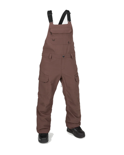 Damskie spodnie snowboardowe Volcom - Creston 3d Stretch bib  overall  (mahogany)