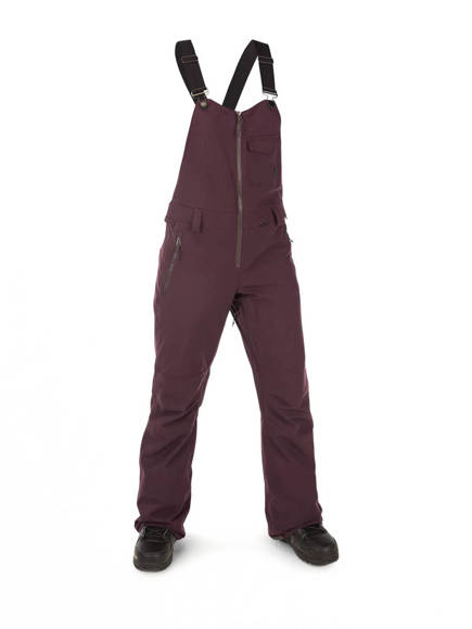 Damskie spodnie snowboardowe Volcom - WMN Swift Bib Overall  black plum