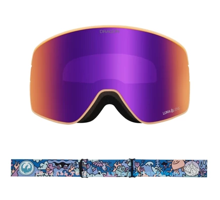 Gogle Dragon NFX2 - Kimmy Fasani Signature 2024 Lumalens Purple Ionized & Lumalens Violet Lens