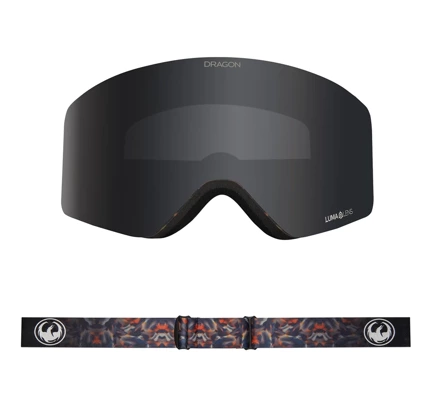 Gogle Dragon R1 OTG - Fire Leaf (LL dark smoke + LL amber free lens)