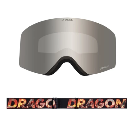 Gogle Dragon R1 OTG - Klash Lumalens Silver Ionized & Lumalens Rose Lens