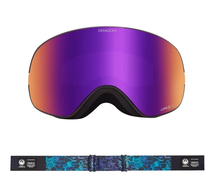 Gogle Dragon X2s - Black Pearl (LL purple Ion + LL amber free lens) 