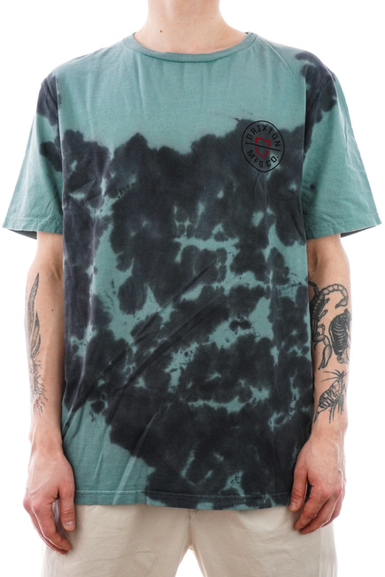 Koszulka BRIXTON - Crest II Stt (teal/black cloud)